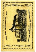 5 Mio. Mark Paul Pusch, Bad Wildungen Landesdirektor & Dom�nenkammer Land Waldeck Inflationsausgabe reverssmall.jpg