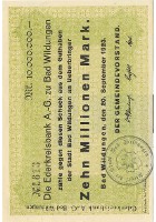 10 Mio. Mark Paul Pusch, Bad Wildungen Stadt Bad Wildungen Inflationsausgabe averssmall.jpg