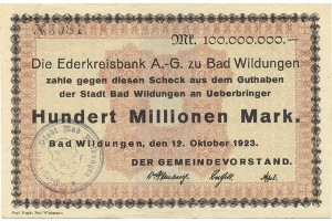 100 Mio. Mark Paul Pusch, Bad Wildungen   avers.jpg