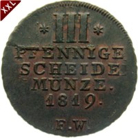 III Pfennig Georg Heinrich Waldeck - Pyrmont avers.jpg