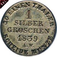 1 Silbergroschen Georg Heinrich Waldeck - Pyrmont avers.jpg